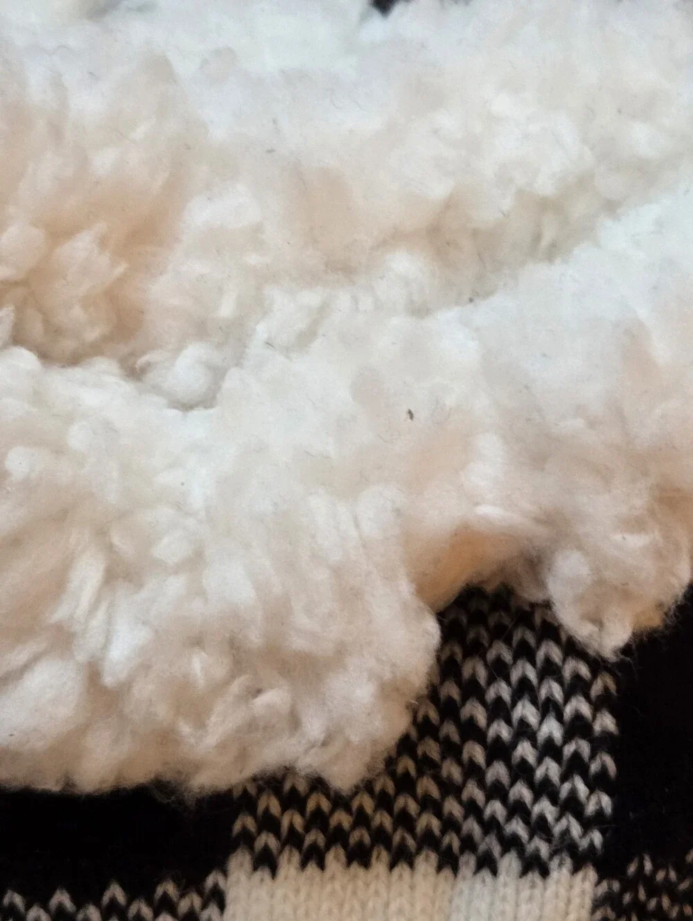 New Nollia Plush Sherpa Slipper Socks Buffalo Plaid Black White